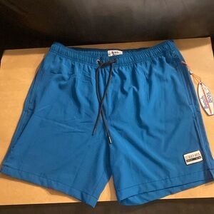 Beach Bros. Surf Shop Board Shorts, Size M, Blue/Black, 92% Polyester, 8 Spandex